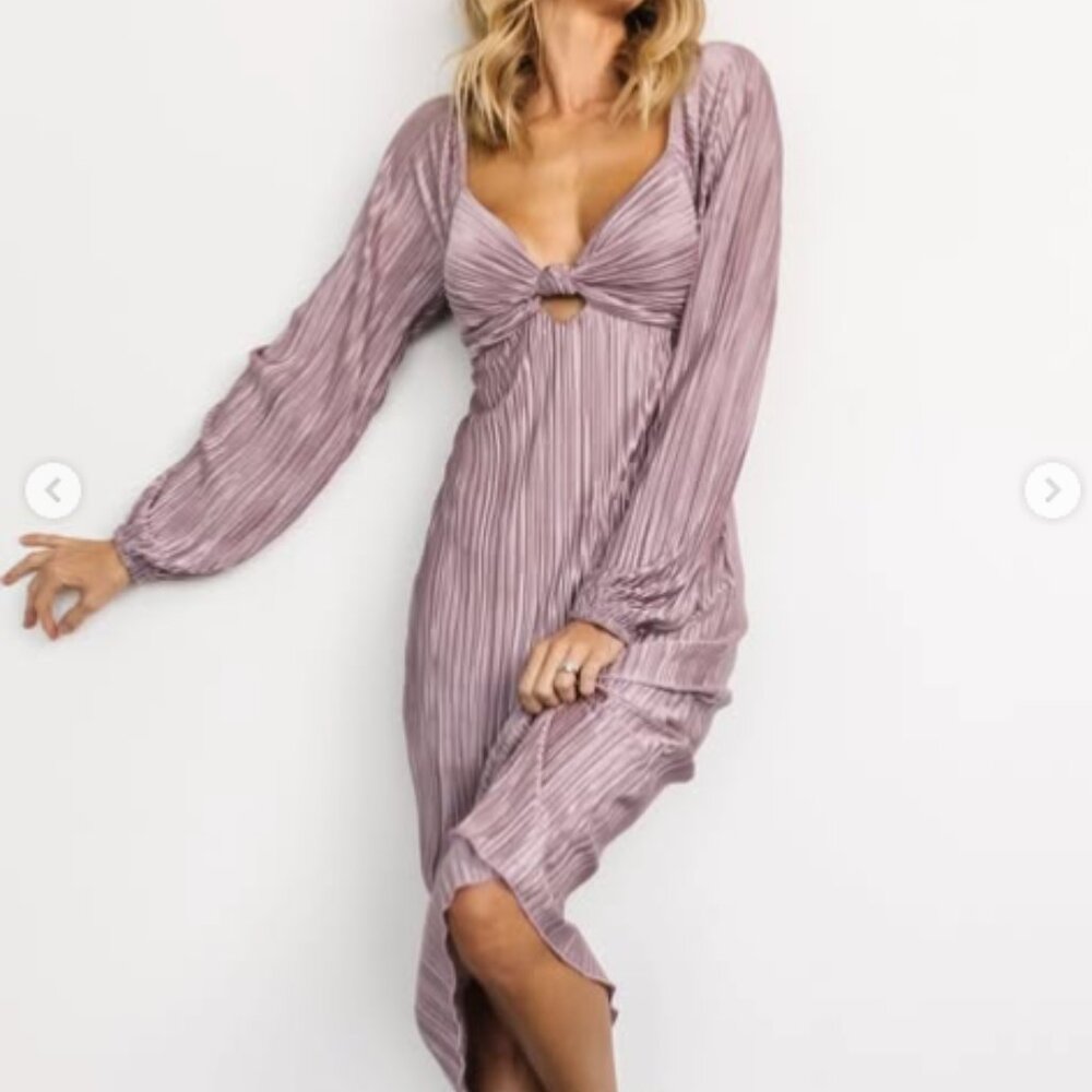 Baltic Born | Amani Pleated Midi in lilac